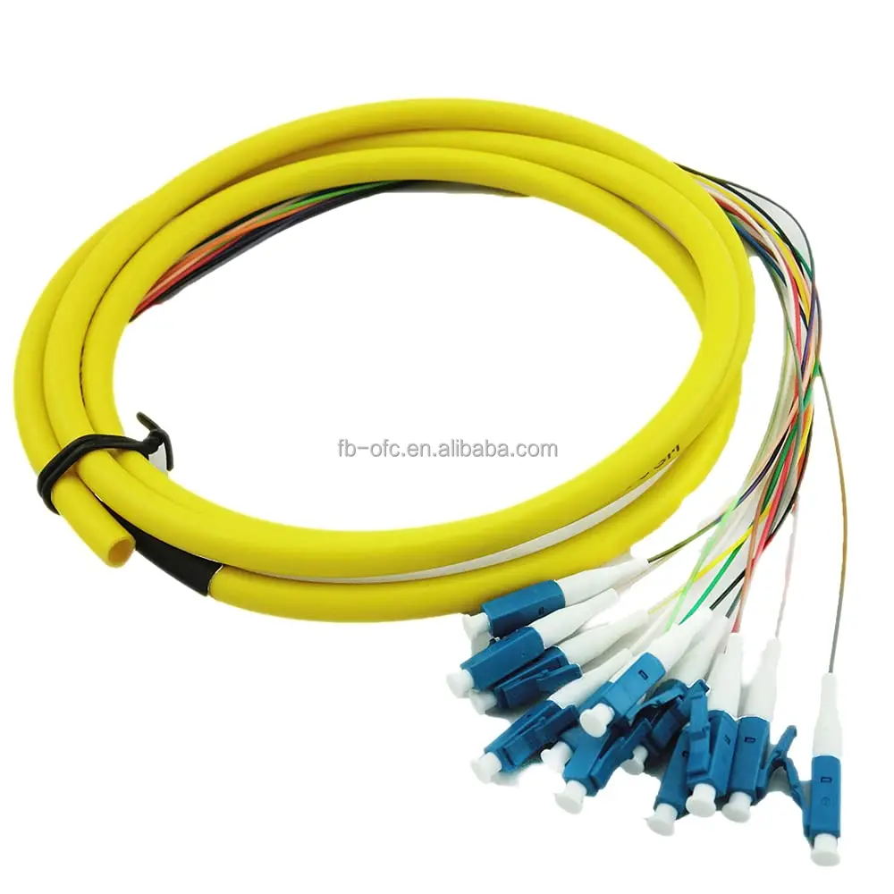 12 цветных волоконно-оптических пучков Pigtail LC SC FC ST APC UPC Simplex SInglemode SM 0 9 мм волоконно-оптический патч-корд