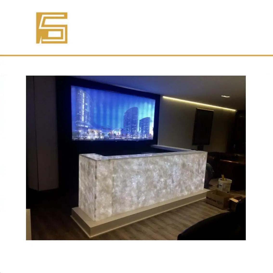 2023 hot sell marble led light lumi stone panels white luxury floor for background dec
