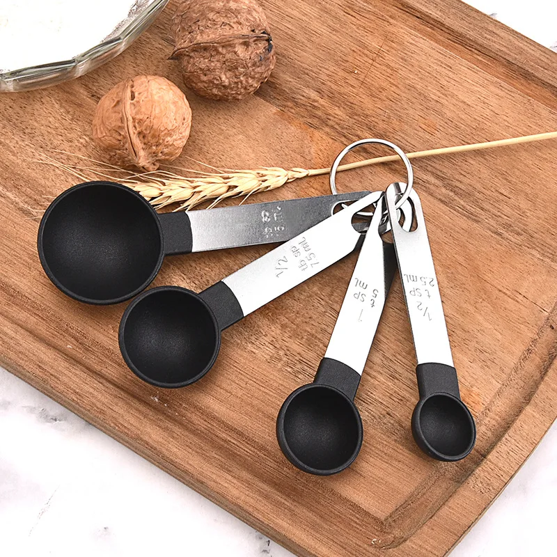 Kitchen Adjustable Stainless Steel Measuring Spoon Set 4 PCS of Baking Tools Milk Powder Coffee Measuring Spoon