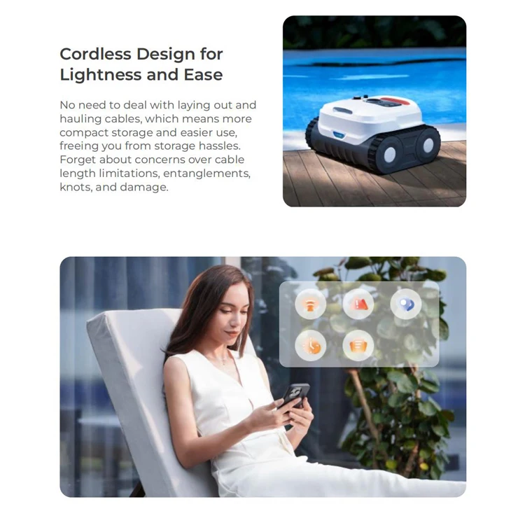 Excellent Wall Climb Remote Control APP Long Term Operation Rechargeable Wireless Vacuum Cleaner Robot