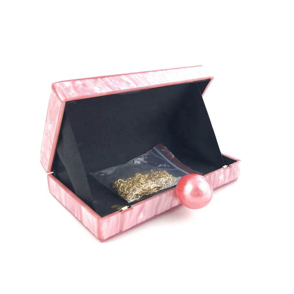 OC4184 Lovely Pink Color Girls Clutch Bag Party Clutch Acrylic Bag