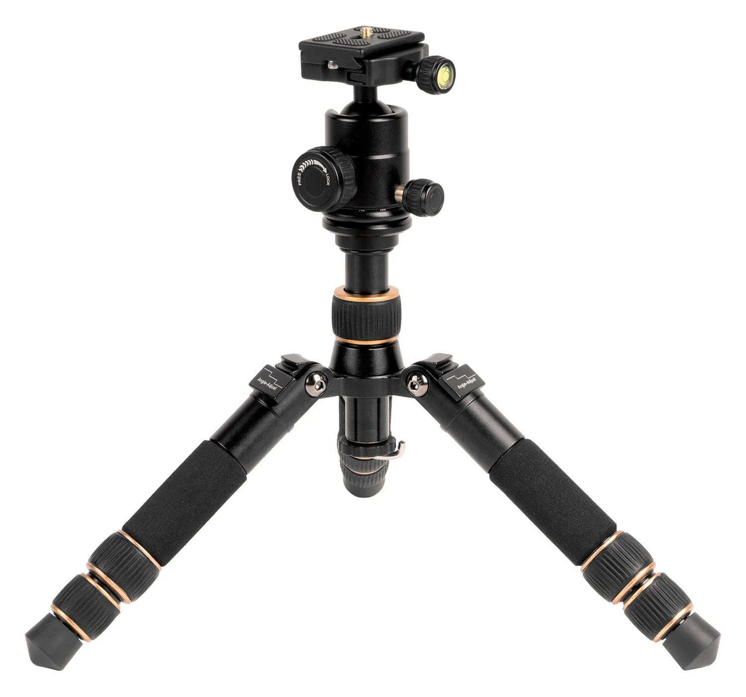 CAME-TV Portable Mini Aluminum Tripod with Ball Head 7.8 Inches for shooting from a tabletop or on the ground