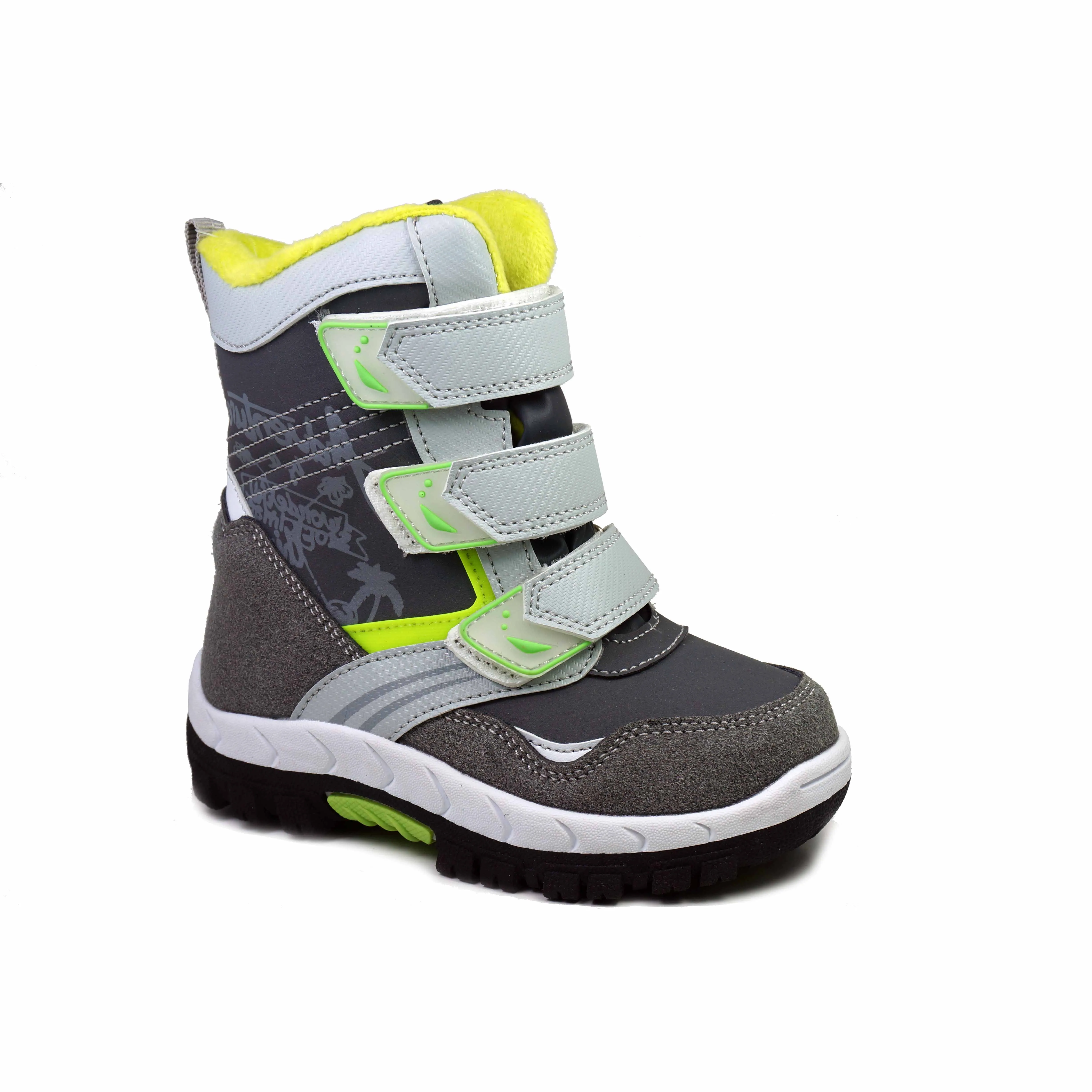 
Kids boots children hook and loop winter boots snow for boys 