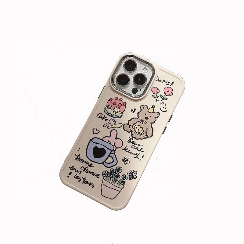 Cute bear Case Compatible with for iPhone 15 or customize phone