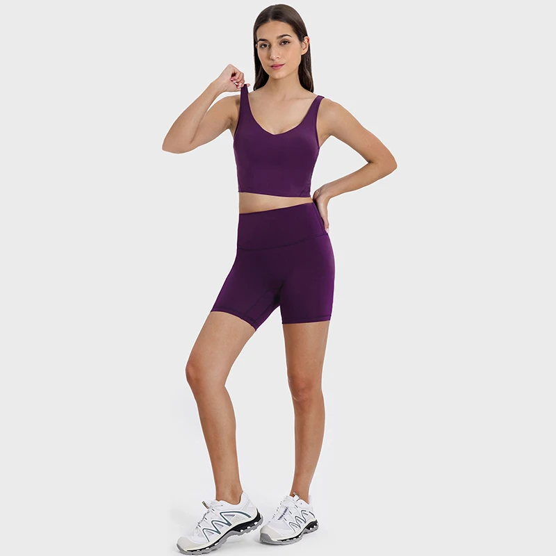 Wholesale women activewear breathable fitness yoga wear no camel toe athletic shorts for gym