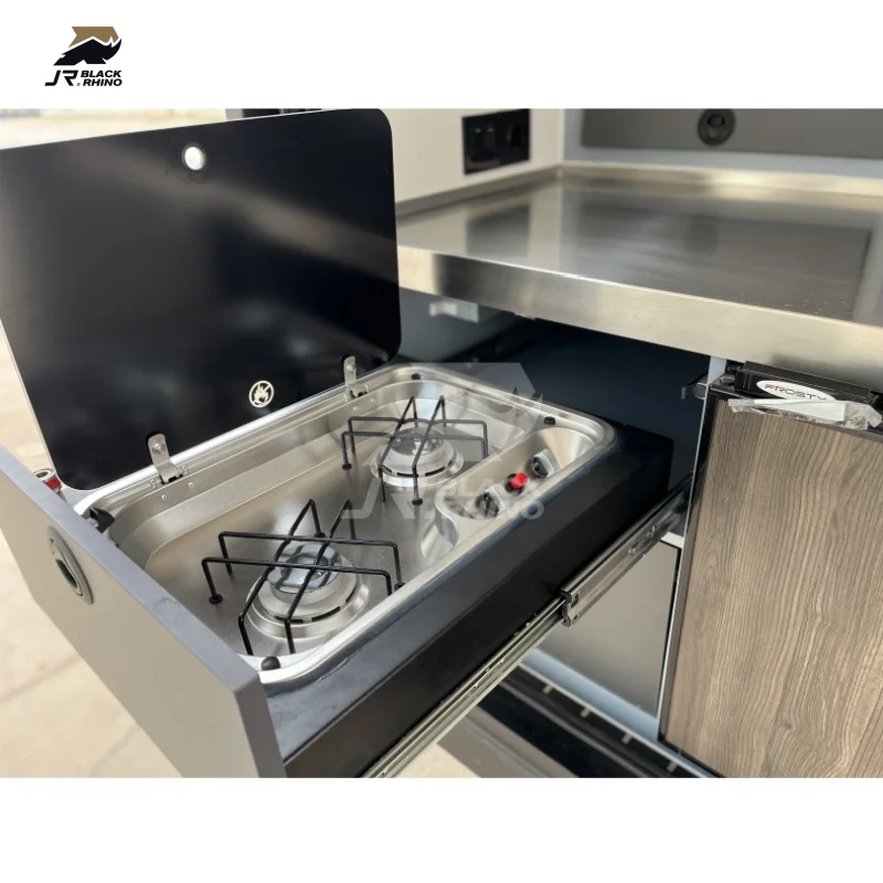 Factory Customized 4X4 Mini Teardrop Small Off-Road Camper Trailer Electric Brake Travel Trailer Camper with Tent