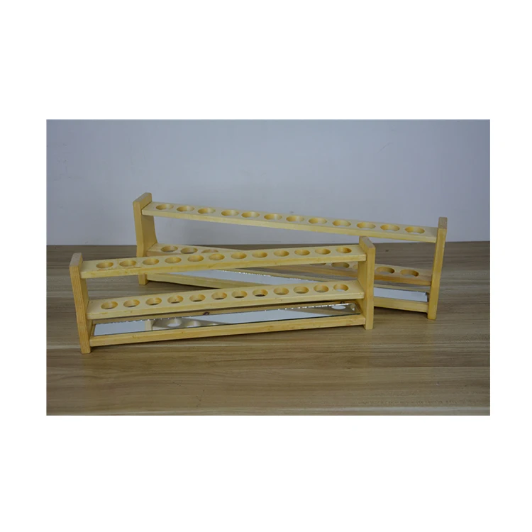First Class Laboratory Test Rack Wooden Colorimetric Tube Holder With 12 Holes