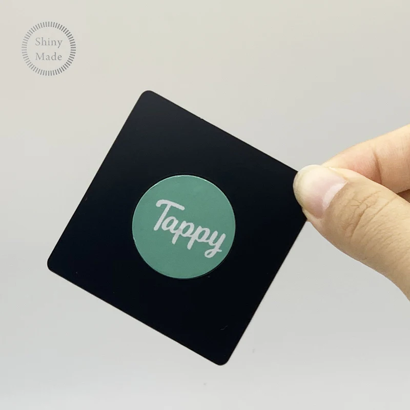 Wholesale Custom Metal 0.8mm NFC Smart Membership Card Ntag 216 Rewritable Metal NFC Gold Business Card  metal print