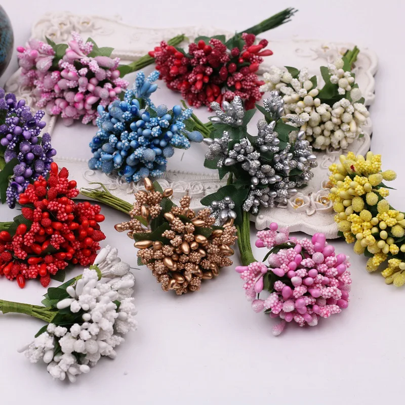 Artificial Flowers Stamen For Wedding Favor Candy Box Decor Beads Flower Diy