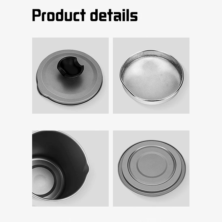Hot-selling kitchen utensils 304 Stainless Steel storage tank With 1.7L Strainer  oil filter pot