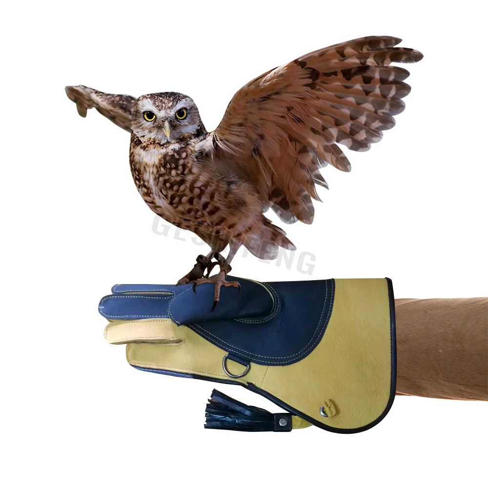 Wholesales Leather Falconry Gloves Bird-handling Training Hand Safety Leather Made Eagle Hunting Falcon Gloves