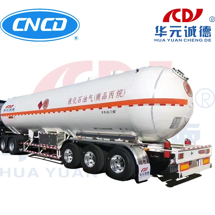 Asme 50m3 Lpg Tank Semi Trailer 3 Axcel With Digital Control Price