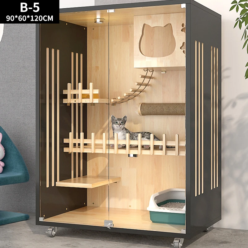 Multi-size Cat Delivery Room Pet Labor Room Waterproof Wooden Indoor Outdoor Pet House Cage Shelter Home Ys Wood Fashion Solid P