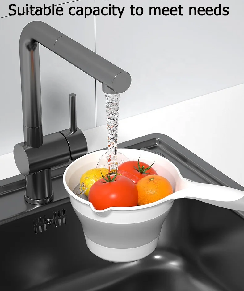 Прямо с фабрики оптовая продажа PP + TPE складная кухонная ковш для воды чашка