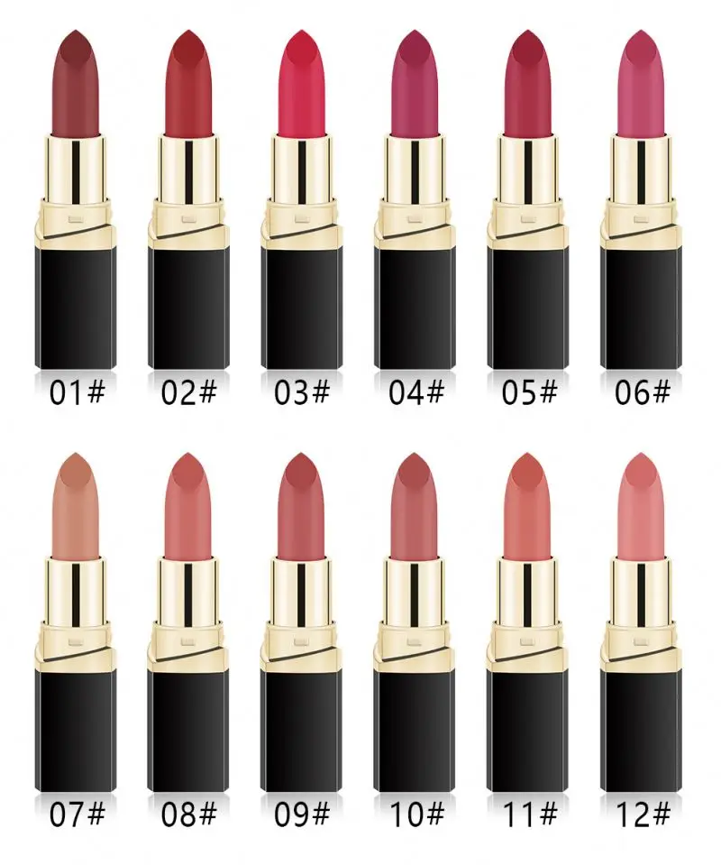 Miss Rose long lasting Moisturizing Black Tube  Matte Lipstick