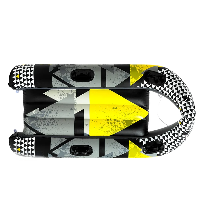 Kid Snow Tube Sledge Skiing PVC Inflatable Toboggan Slide Snow Mobile Sled For Two Rider Great Inflatable Snow Tubes