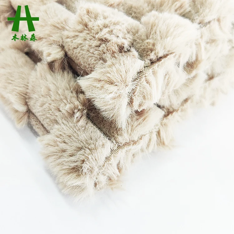 Mulinsen Textile Soft Warp Knitting P/D 100% Polyester Cutting Rabbit Fur Fabric