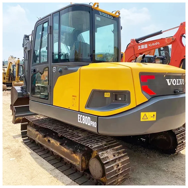 Used VOLVO EC80D PRO  hydraulic excavator for sale  second hand EC 80 80D EC80 8 ton crawler diggers  in stock