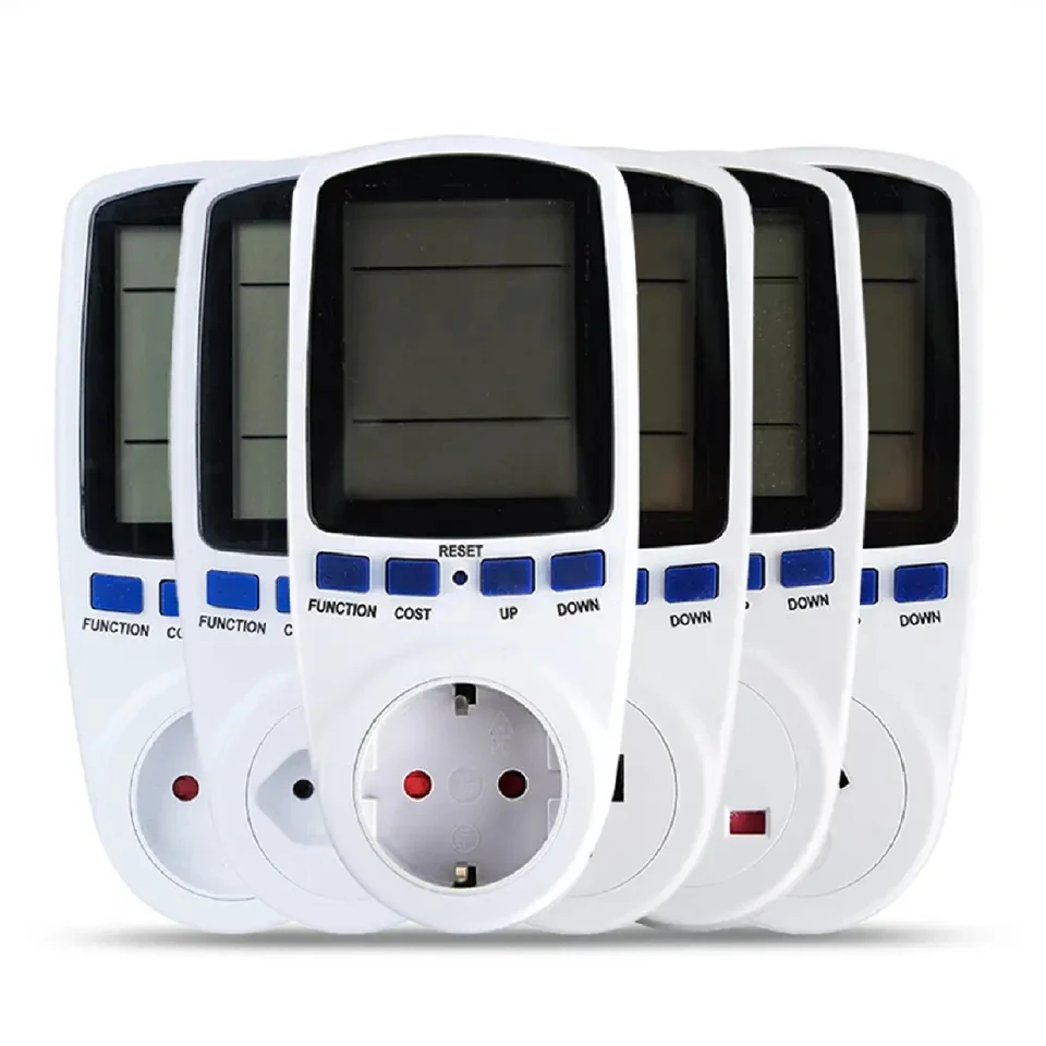 DDS108 Plug Power Meter AC 110V~250V Switch Energy Monitor with LCD Display for Power Digital Power Meter