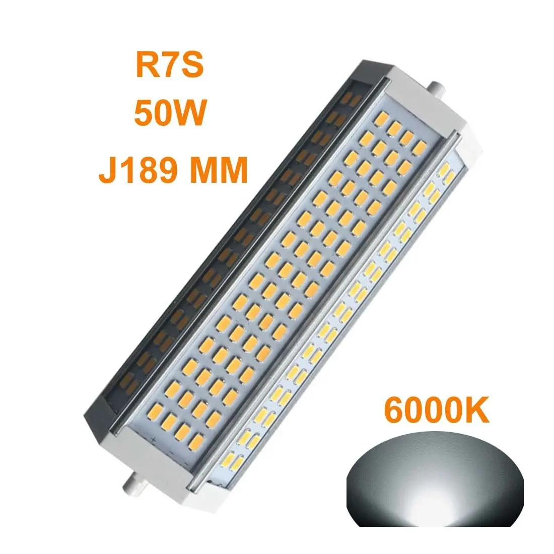 50w led 189mm dimmable 120V or 230V replace Metal Halide J189 500W led lamp lighting source for floodlight