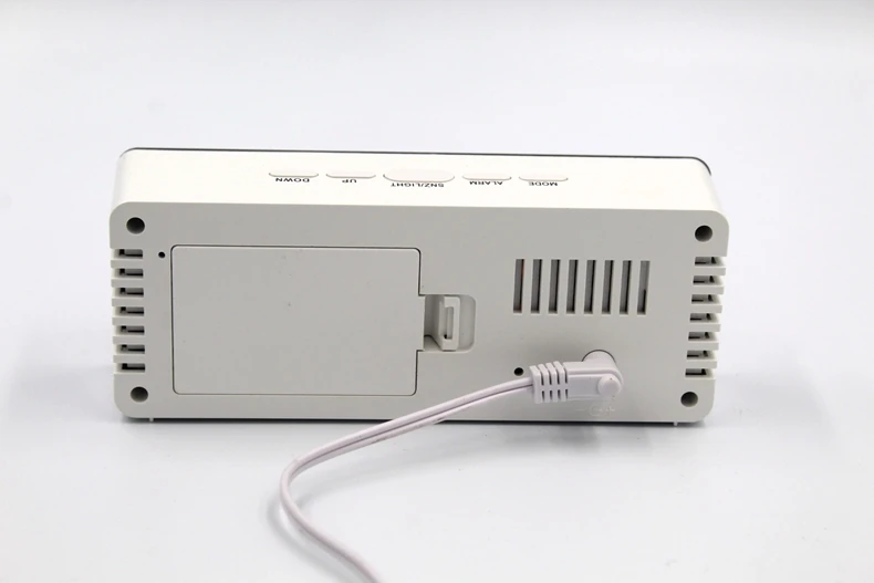 USB зарядка светодиодное зеркало цифровой будильник с дисплеем температуры диммер ночной режим многофункциональные настольные часы