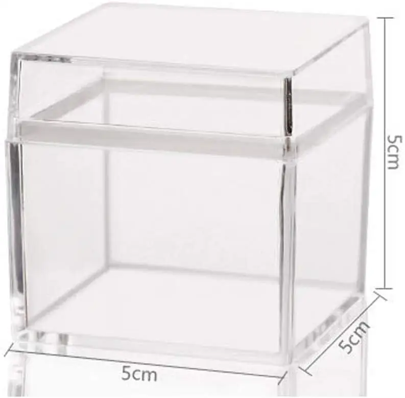 Jewelry Display Storage Box Case Square Cube Props Box Customized Small Square Clear Plastic Package Storage Box