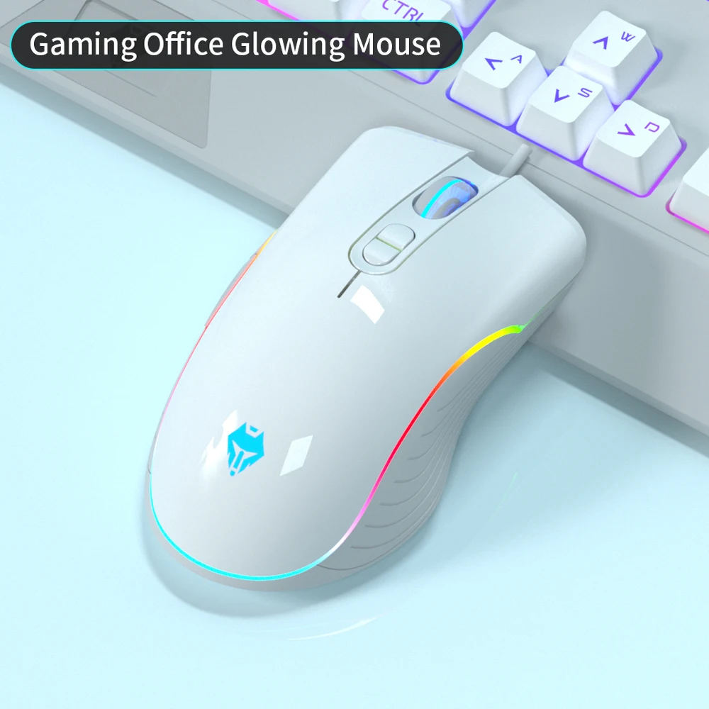  Проводная игровая мышь RGB подсветкой эргономичная программируемые до 7200 точек/дюйм для ПК с ОС Windows