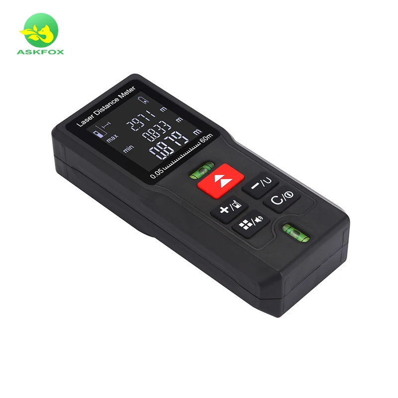 40-100M Laser Distance Meter Electronic Digital Rangefinder Measure Range Finder Bubble Lever Data Storage Laser Distance Meter