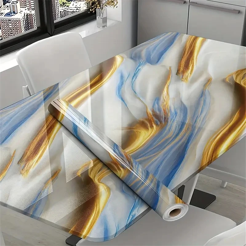 Luxury Marble Self-adhesive Wallpaper Detachable Wallpaper for Kitchen Countertops Peel Paste Contact Paper