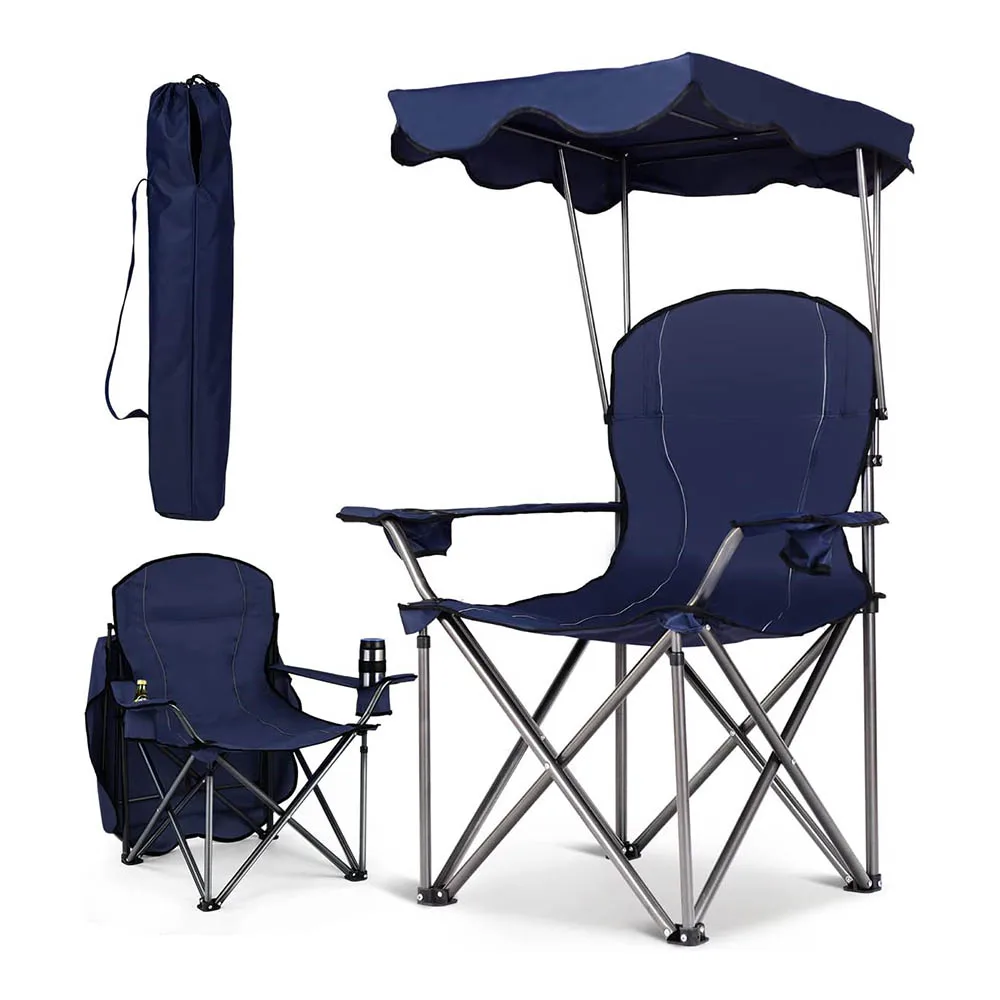 Sunshade Rainproof beach chair Camping Foldable Oxford Steel Chair Outdoor Removable Folding Camping Beach Chair