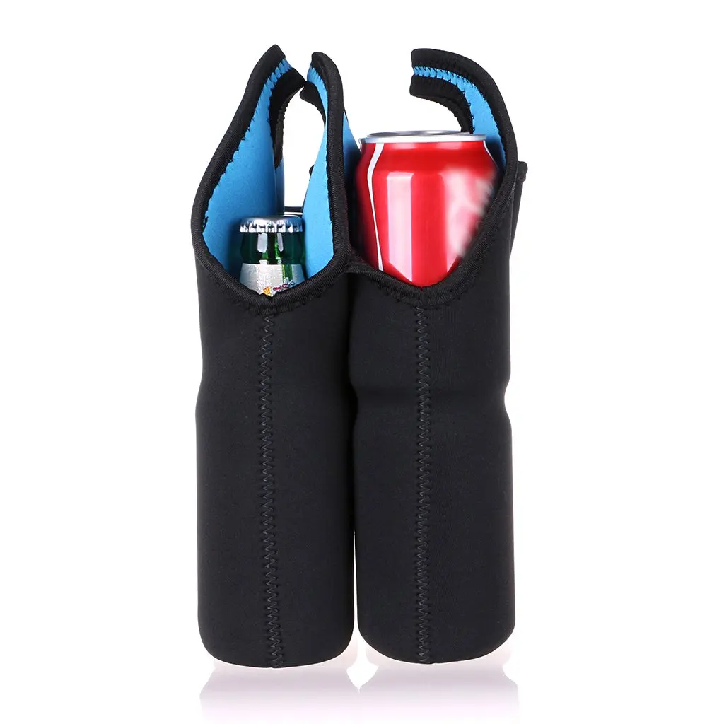 Factory Custom 5mm Neoprene Promotional gift 6 Pack red wine bottle Cooler Tote Bag Extra Thick Neoprene Beer Bottle Carrier