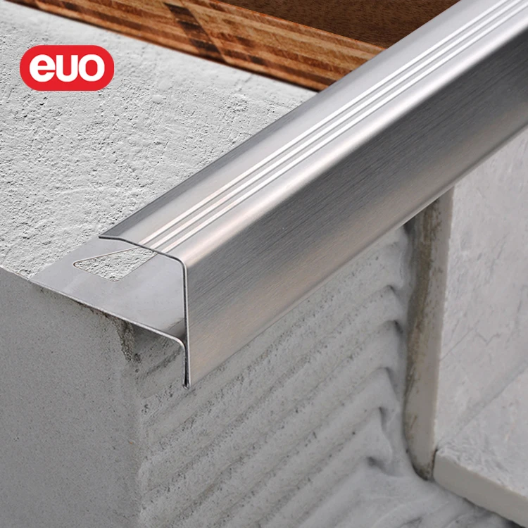 euo customized stainless steel stair nosing profile metal  stair nosing