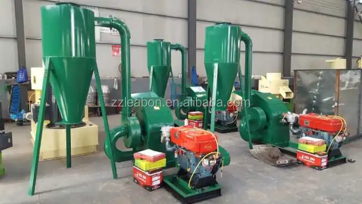 Заводская б/у дробилка древесных опилок дизельная молотковая мельница цена