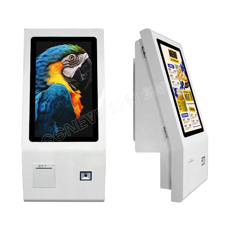 24 inch wall mount countertop extension design android PC all in one AIO touch screen payment machine terminal