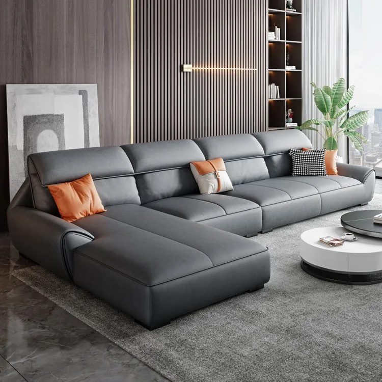 ORK Leather Sofa Set Living Room Office Sofas Modern Furniture Set With Declinable Modular Sofa and Couch