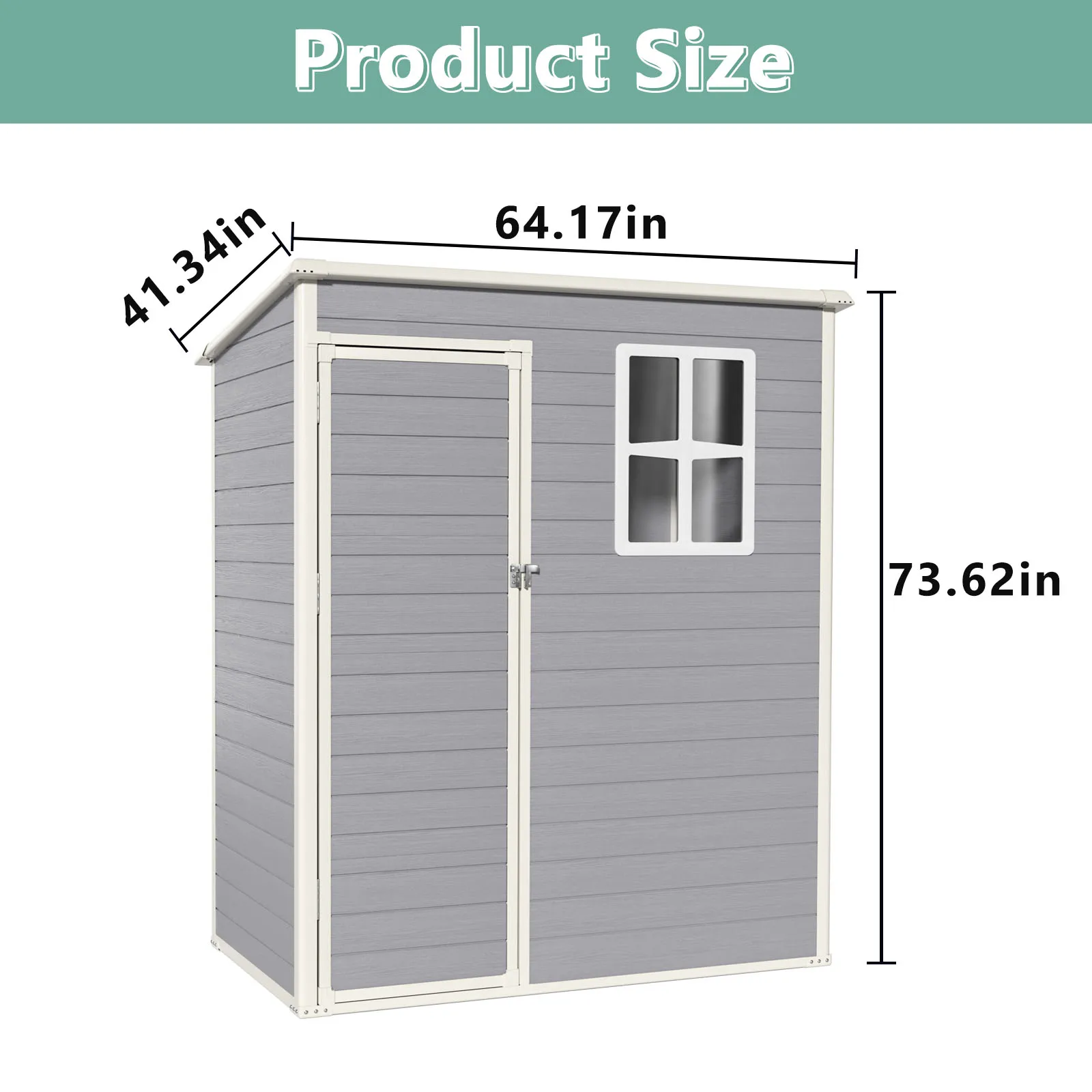 Modern Outdoor Storage Shed Weather-Resistant Eco-Friendly Easily Assembled Rot Proof Resin Garden Bike Steel Plastic HDPE