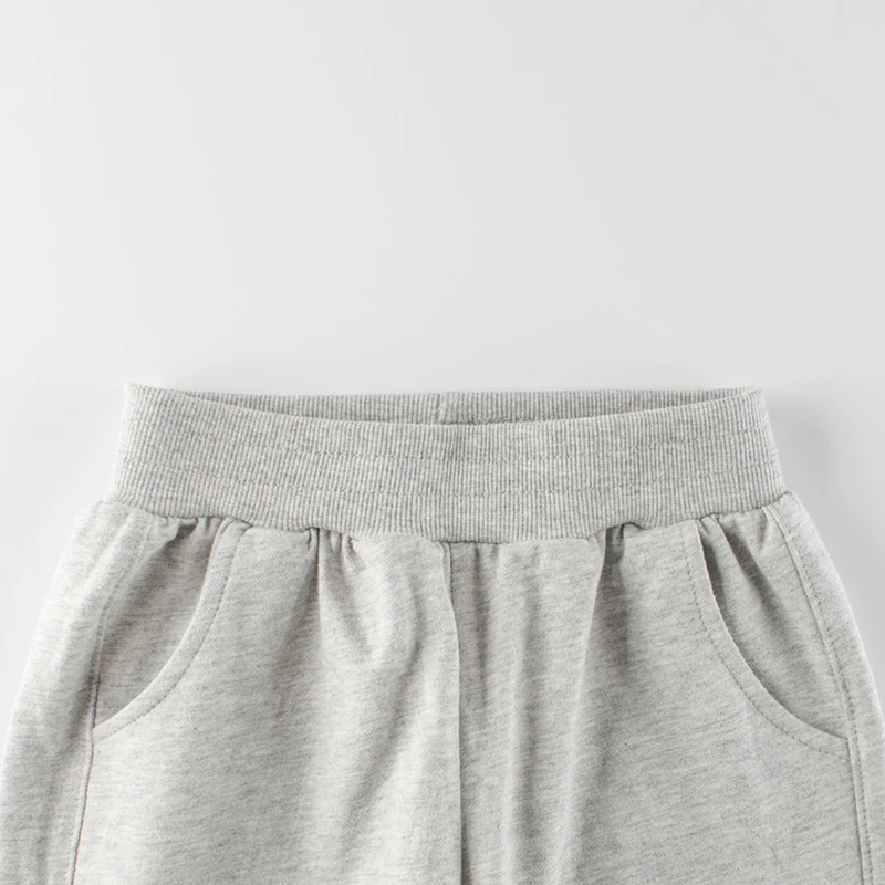 Antumn And Winter Custom Girls Terry Knitted Fabric Casual Sweatpants Cartoon Warm Cotton Pants