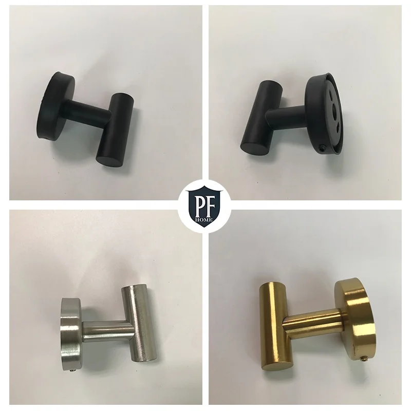 Bathroom Hardware Accessories Set 4 Piece Stainless Steel Wall Mount Black Gold Silver Towel Rail Ring Toilet Paper Holder Hook