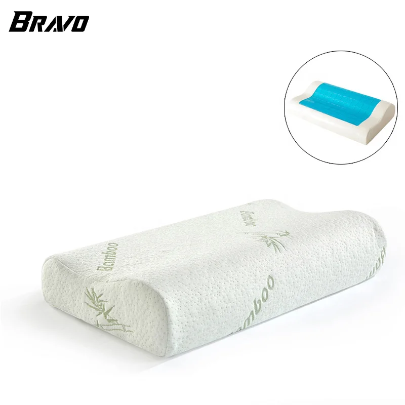Ergonomic Hotel Bed Contour Pillow Silicone Cooling Gel Memory Foam Pillow Cool Pillows