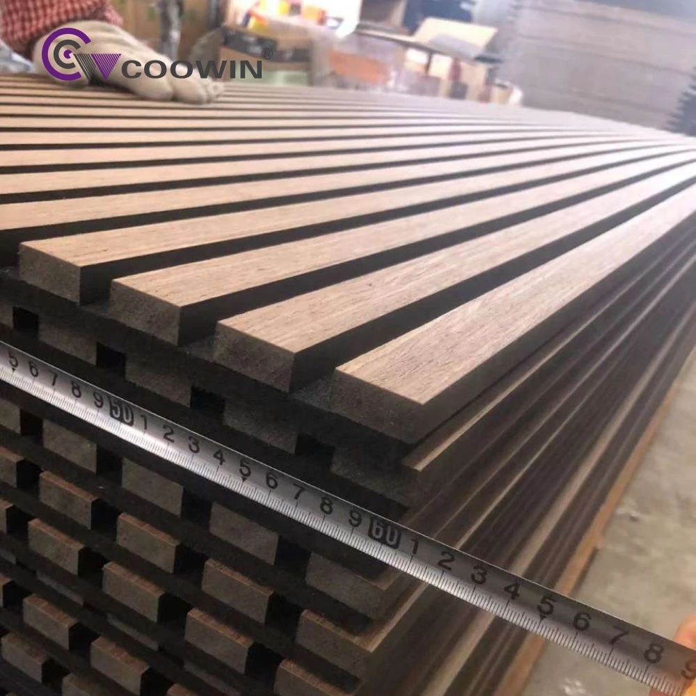 Sound Absorbing Black Oak Wood Slat Wall Panels Acupanel Acoustic Panel Akupanel