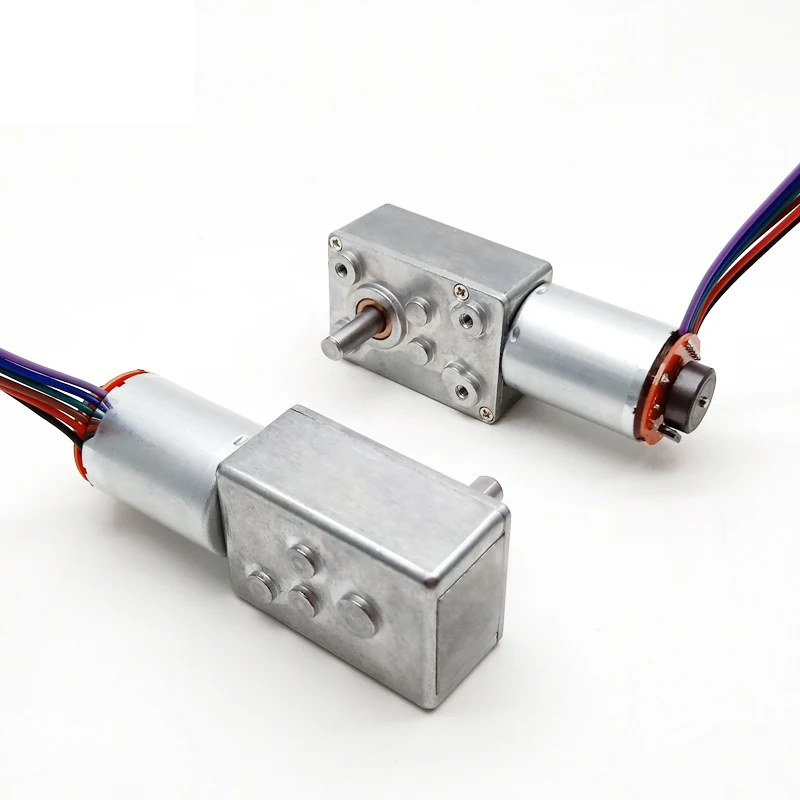 12v 24v electric RK370 brush Dc worm gear motor