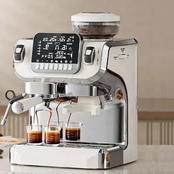 Professional Espresso Machine with Grinder Home Office Espresso Coffee Maker 58mm Hander