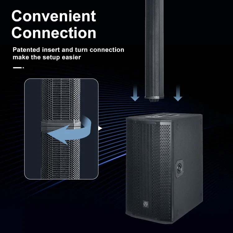 Accuracy Pro Audio AC22TG Column Speakers Professional Speakers Audio System Sound Professional Music Active Column Speaker