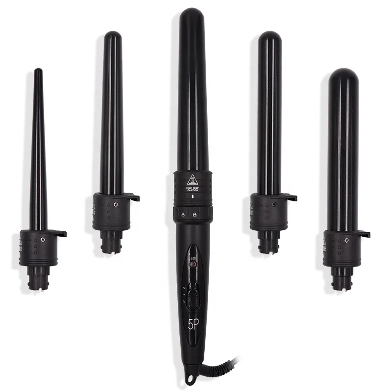 Professional 5 in 1 Interchangeable Electric Hair Curler Curling Iron
