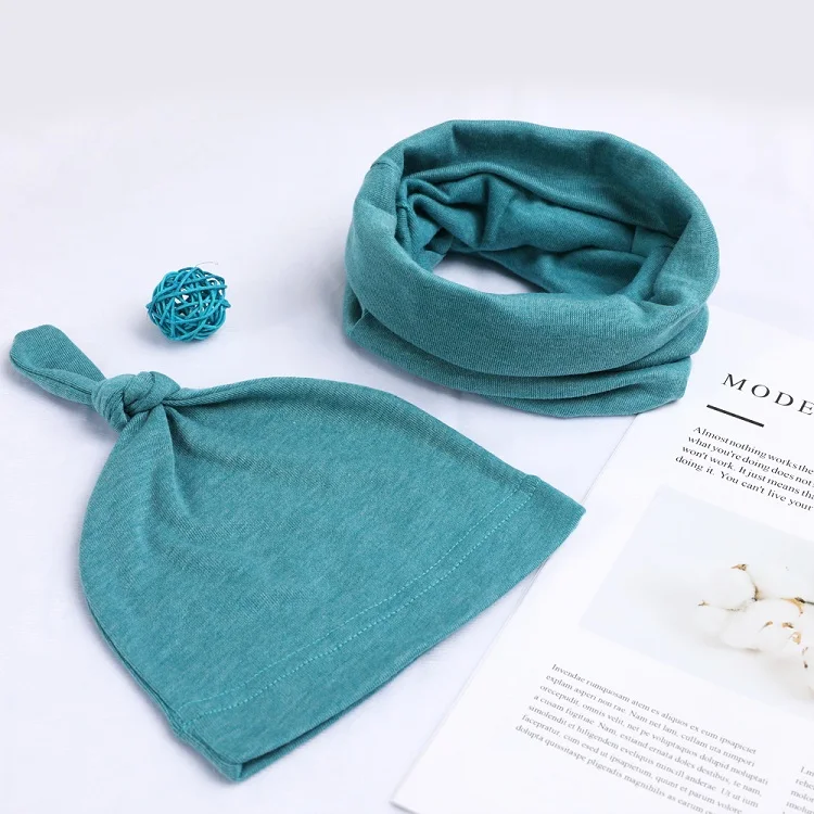 Очаровательный и эластичный комплект шапки и шарфа с узлом для детей идеальный реквизит для фотосъемки