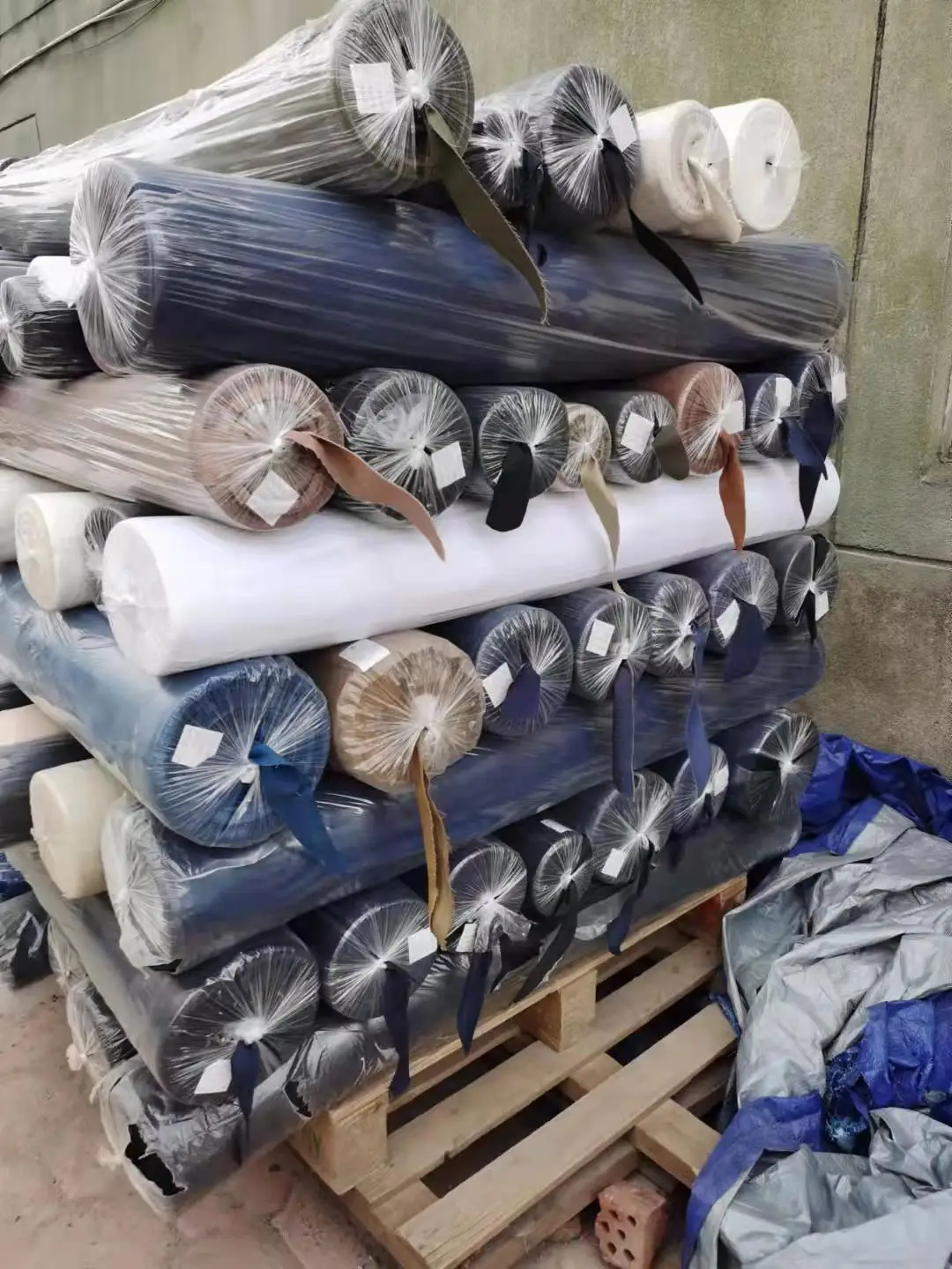 Hot selling knitting plain dyed twill stock fabric B grade kg price