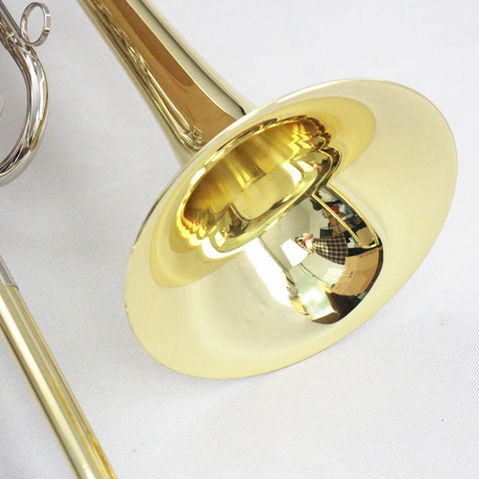 Professional Dual Usage Bb/F Tone Piston Valves Trombone Brass Instrument
