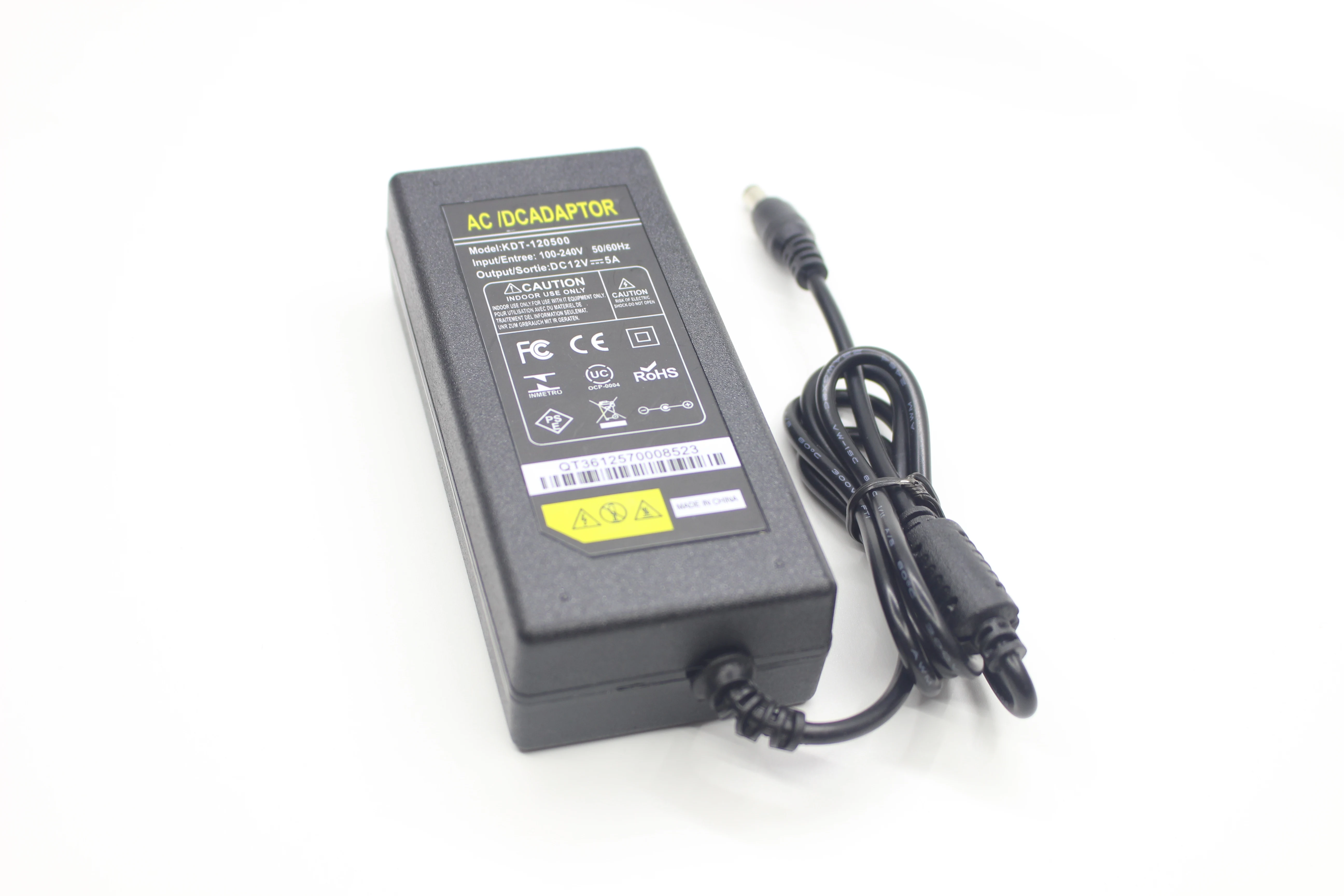 5 Amp 12 Volt Adapter Charger for LCD Screen 12V 5A 60W AC DC Power Supply DC Tip Barrel Jack Connector Universal Power Adapter