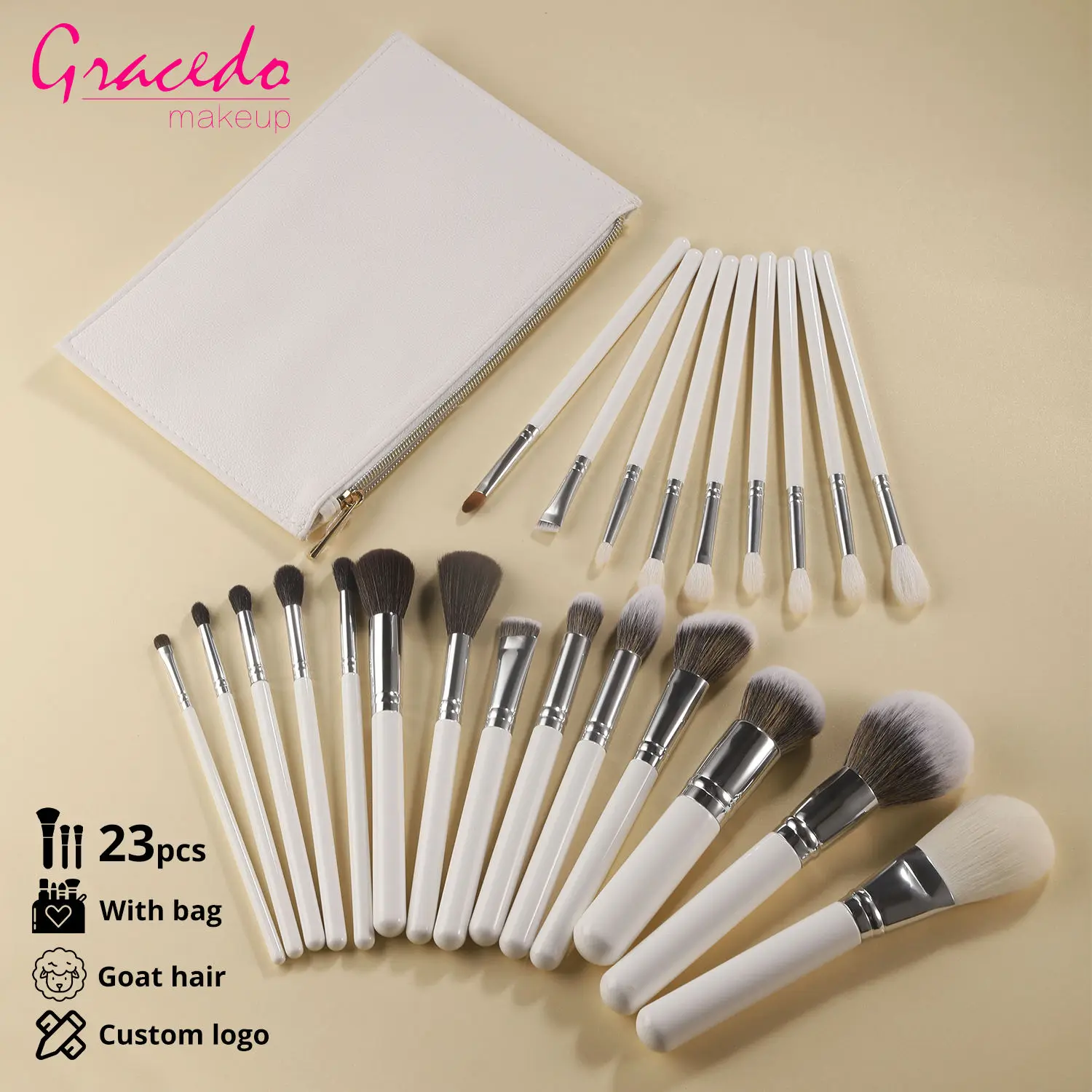 15PCS Black EYE Makeup Brushes Natural Goat Pony Hair Eye Shadow Eyeliner Eyebrow Eye Set brush make up brush set NO LOGO