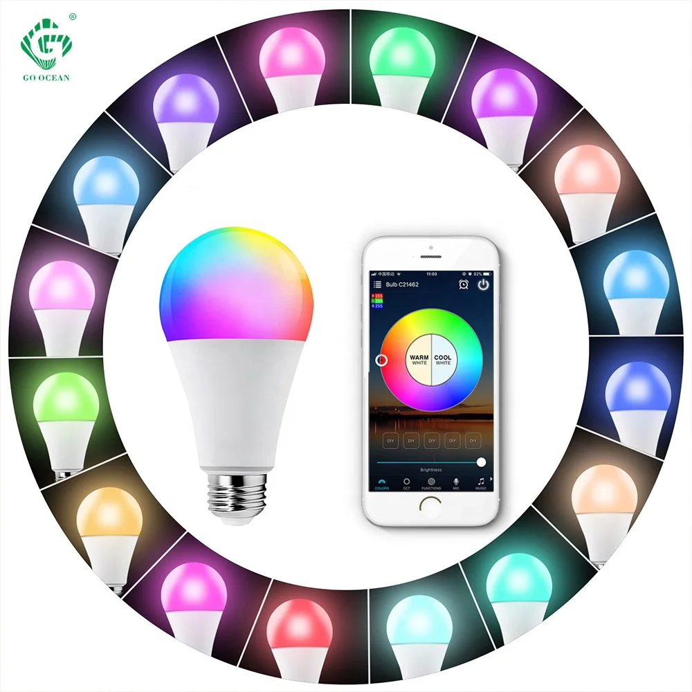 China Manufacturer Energy Saving Lightbulb E26 E27 Bulb Lamp LED Smart Bulb WiFi BT RGB Smart Bulbs